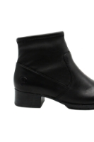 Imagine Botine negre din piele naturală, cu carâmb moale RIK78674-00