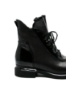 Imagine  Botine damă negre din piele naturală cu detalii din lac