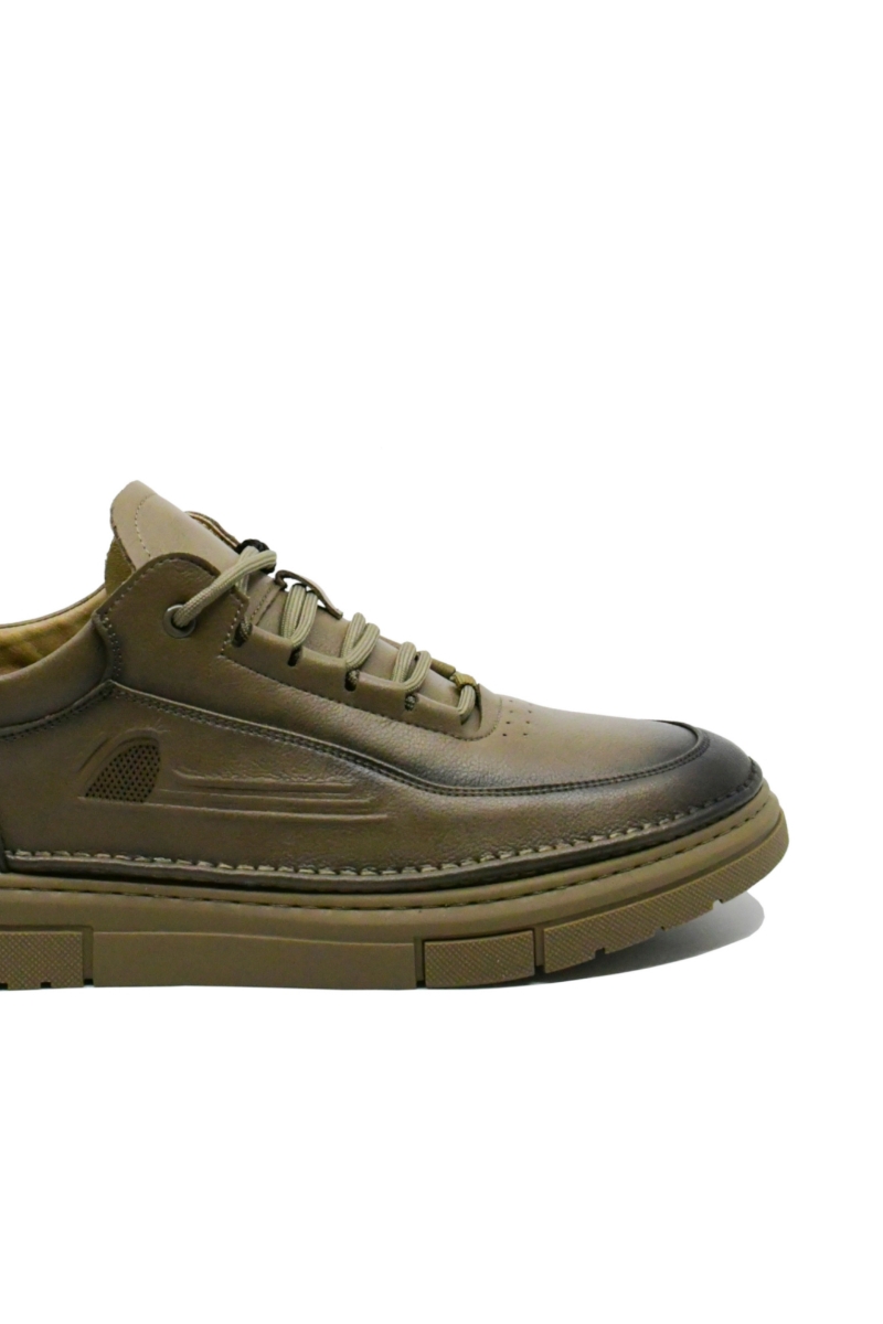 Imagine Pantofi bărbați smart casual kaki, din piele naturală FNXWM807