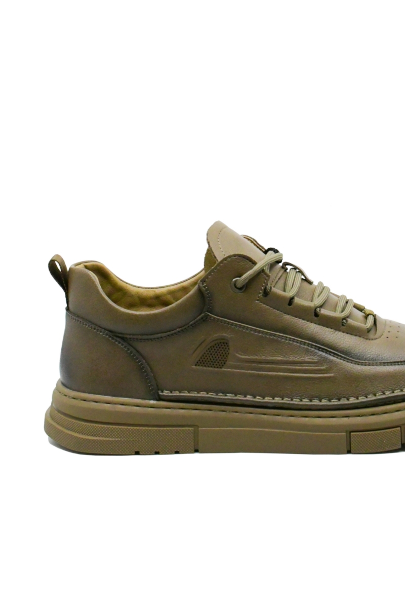 Imagine Pantofi bărbați smart casual kaki, din piele naturală FNXWM807