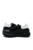 Imagine Pantofi sport damă negri cu alb, din piele naturală FNX232806