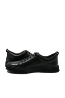 Imagine Pantofi sport plain black, din piele naturală FNXY130