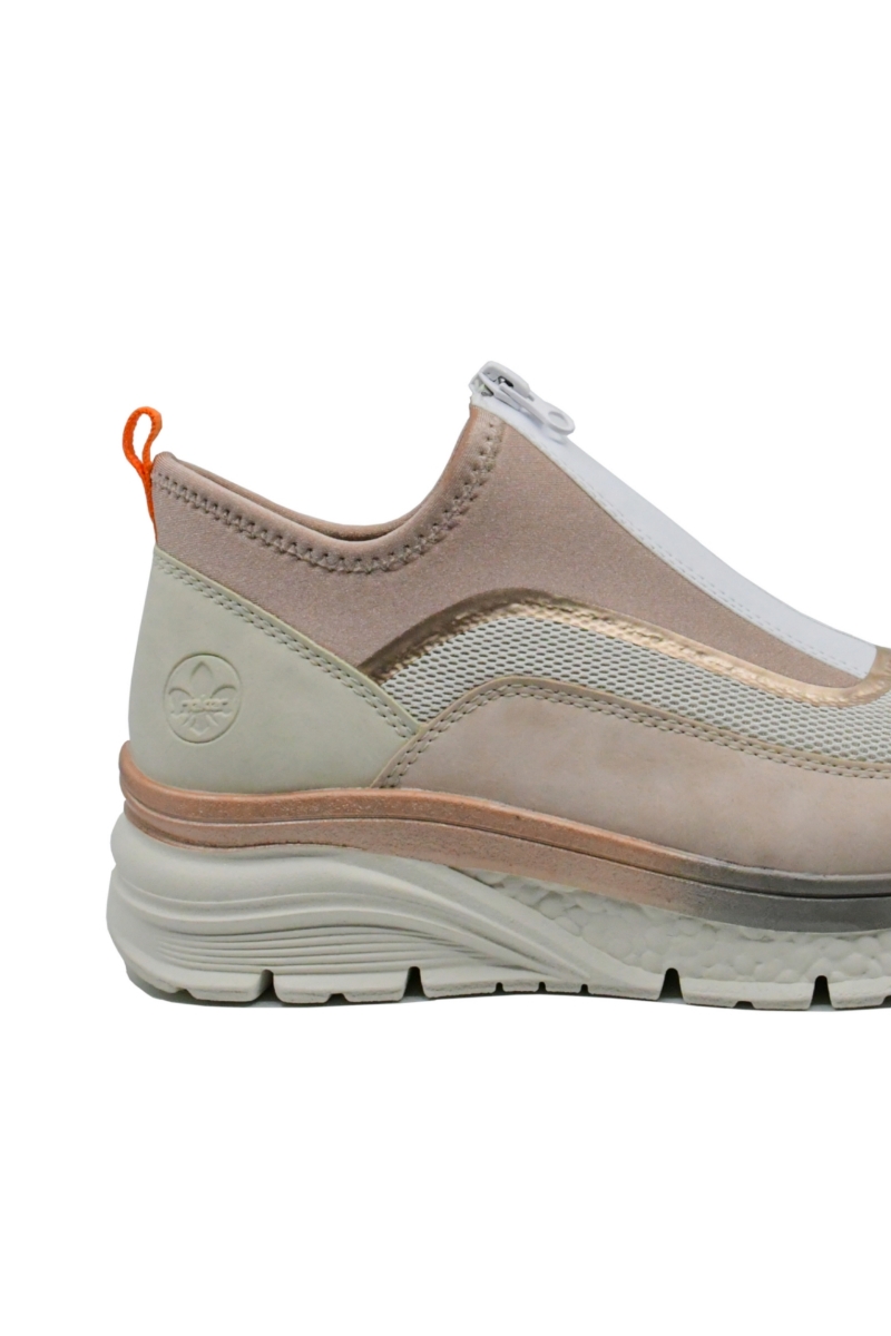 Imagine Sneakers colorblock roz din material textil plasă RIK48053-31
