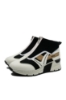 Imagine Sneakers înalți alb combi din material textil și plasă RIKN6360-00
