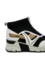 Imagine Sneakers înalți alb combi din material textil și plasă RIKN6360-00