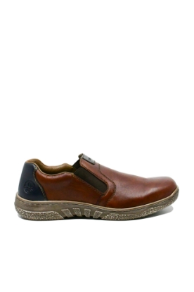 Imagine Pantofi slip-on maro din piele naturală RIK03552-24