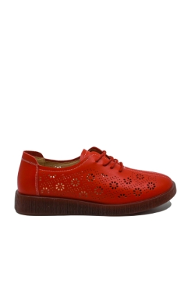 Imagine Pantofi vară damă roșii din piele naturală OTR540015