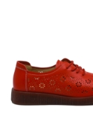 Imagine Pantofi vară damă roșii din piele naturală OTR540015