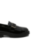 Imagine Pantofi loafer damă negri din lac cu detaliu croco OTR440001
