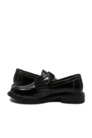 Imagine Pantofi loafer damă negri din lac cu baretă elastică OTR840006