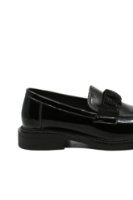 Imagine Pantofi loafer damă negri din lac cu baretă elastică OTR840006