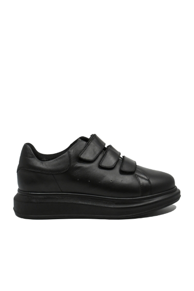 Imagine Pantofi sport damă cu barete negri din piele naturală LF081
