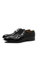 Imagine Pantofi eleganți derby negri din piele naturală lăcuită MIR12097