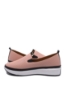 Imagine Pantofi comozi cu talpa înaltă roz din piele naturală MIR444