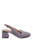 Imagine Pantofi decupați cu toc pătrat, lila, din piele naturală MIR573