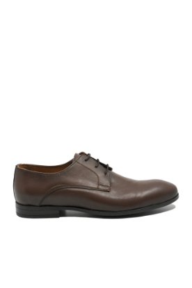 Imagine Pantofi eleganți derby maro din piele naturală MIR12097