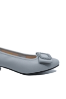 Imagine Pantofi damă cu aplicație cu ștrasuri, light blue, din piele naturală FNX5598
