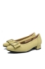 Imagine Pantofi damă cu aplicație cu ștrasuri, light yellow, din piele naturală FNX5598