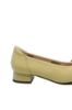 Imagine Pantofi damă cu aplicație cu ștrasuri, light yellow, din piele naturală FNX5598
