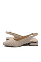 Imagine Pantofi damă apricot decupați din piele naturală OTR40008