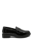 Imagine Pantofi loafer damă negri din lac cu model croco OTR440007