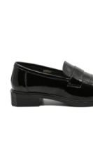 Imagine Pantofi loafer damă negri din lac cu model croco OTR440007