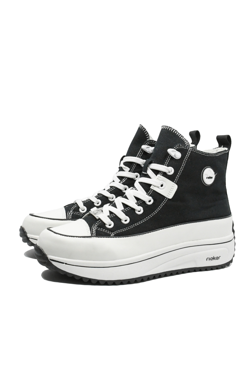 Imagine Sneakers high-top negri din material textil RIK90010-00