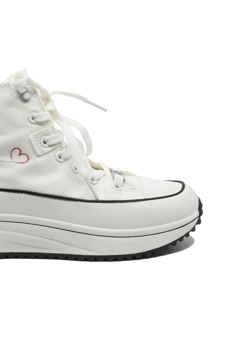 Imagine Sneakers high-top albi din material textil RIK90012-80