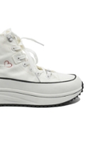 Imagine Sneakers high-top albi din material textil RIK90012-80