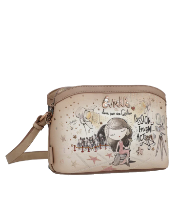 Imagine Poșetuță bej sidefat, tip crossbody, colecția Hollywood 38703-258