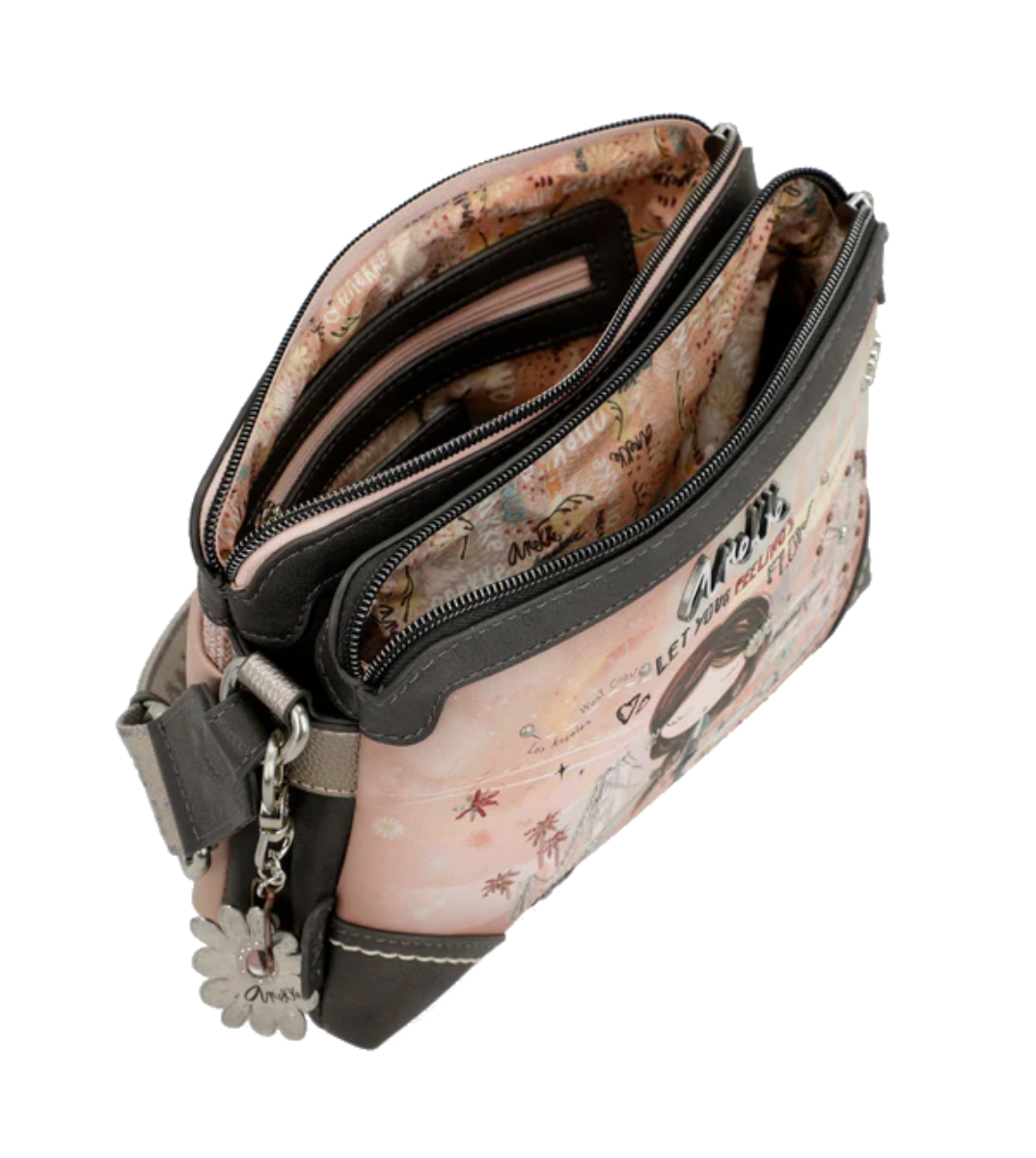 Imagine Poșetă roz, tip crossbody, colecția Peace & Love 38823-160