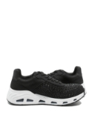 Imagine Pantofi sport damă negri cu strasuri aplicate RIKN5201-00