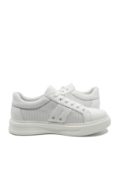 Imagine Pantofi sport albi, din piele naturală cu perforații OTR640019