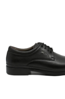 Imagine Pantofi bărbați comozi anatomici, negri, din piele naturală GOR2023