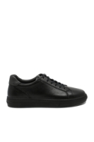Imagine Pantofi sport bărbați, negri, cu șiret, din piele naturală GOR065