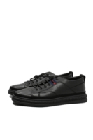 Imagine Pantofi casual-sport negri din piele naturală OTR40036