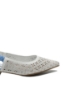 Imagine Pantofi damă decupați alb cu bleu, din piele naturală FLG2449