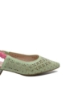 Imagine Pantofi damă decupați verde cu roz, din piele naturală FLG2449