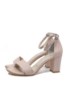 Imagine Sandale elegante cu baretă la gleznă, roz pudră, din piele naturală MIR0139