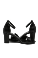 Imagine Sandale elegante cu baretă la gleznă, negre, din piele naturală MIR0139