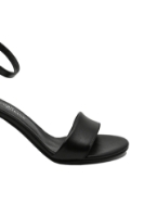 Imagine Sandale elegante cu baretă la gleznă, negre, din piele naturală MIR0139