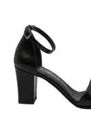 Imagine Sandale elegante cu baretă la gleznă, negre, din piele naturală MIR0139