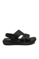 Imagine Sandale bărbați negre, comode, din piele naturală granulată OTR540024