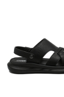 Imagine Sandale bărbați negre, comode, din piele naturală granulată OTR540024