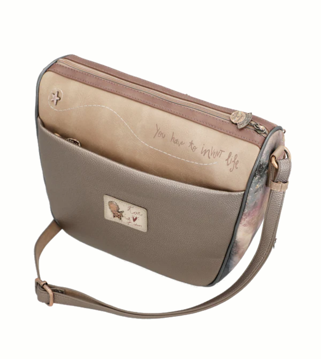 Imagine Geantă mare bej, tip crossbody, colecția Hollywood Stars 38713-050