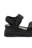 Imagine Sandale damă platformă negre cu paiete și barete velcro FNX1036139