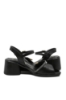 Imagine Sandale cu toc bloc negre, din piele naturală MIR9503