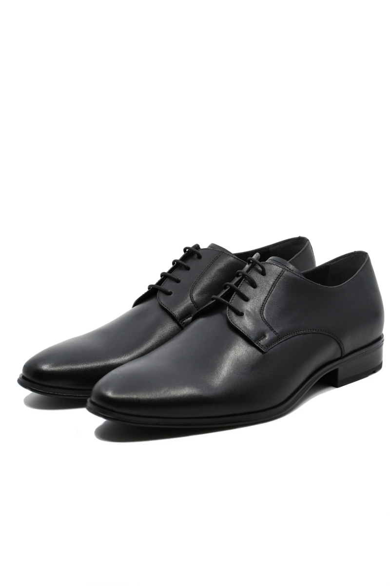 Imagine Pantofi negri eleganți Denis pentru bărbați din piele naturală 2964VIT.N
