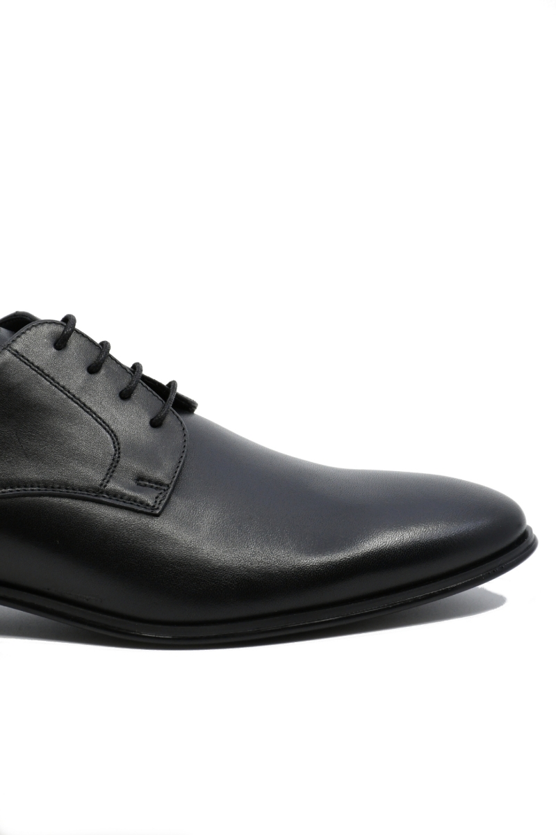 Imagine Pantofi negri eleganți Denis pentru bărbați din piele naturală 2964VIT.N