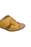 Imagine Saboți damă galbeni cu fundiță, din piele naturală REMR8759-68